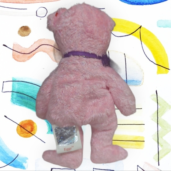 Ty Teenie Beanie "EGGS" Easter Sping Pink Bear 2001- 5" Classic Mini Collection - Picture 2 of 7